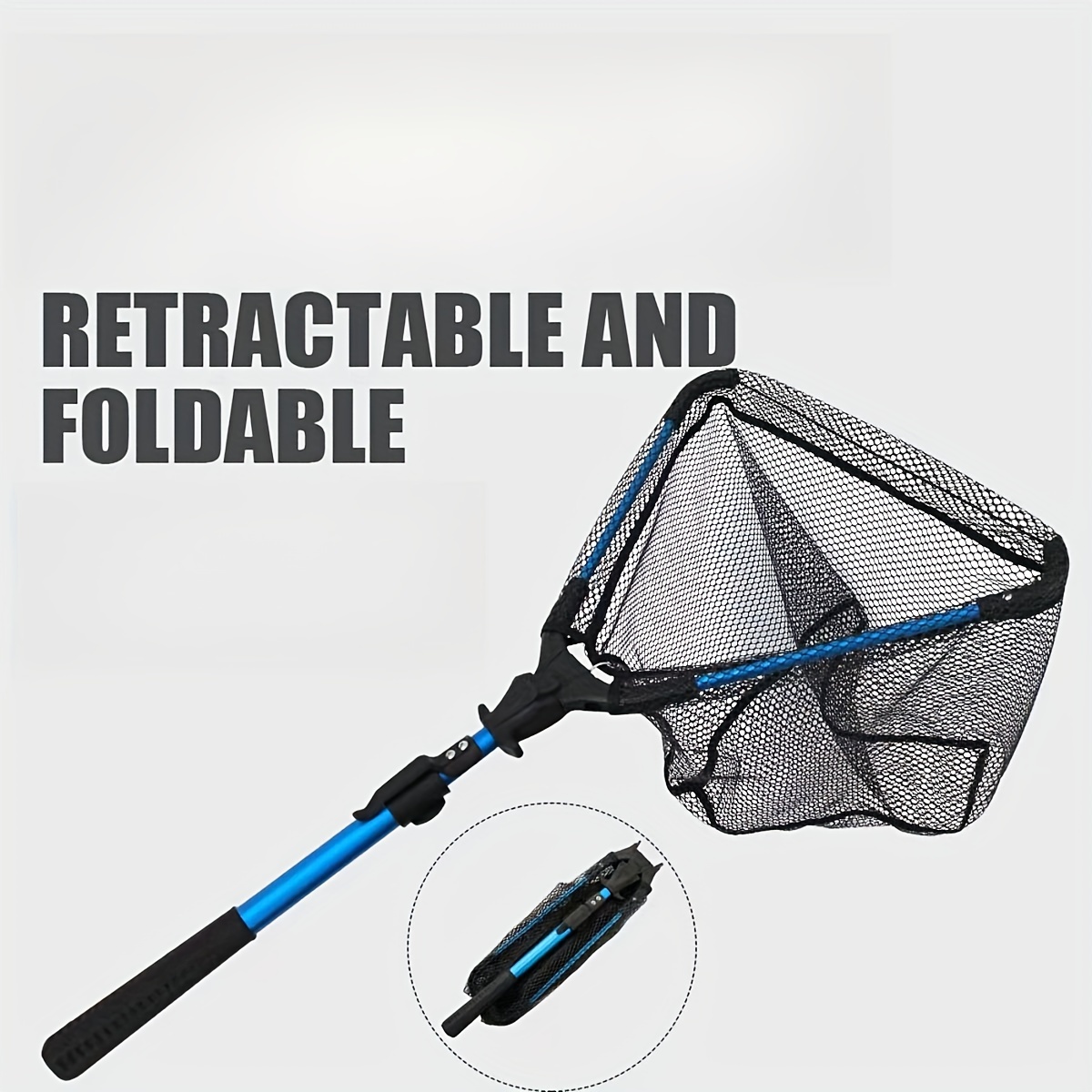 Foldable Fishing Dip Net Gray Braided Line Net Pocket - Temu Canada