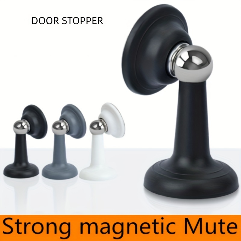 Tope magnético para puerta de piso, soporte magnético resistente para  mantener la puerta abierta con autoadhesivo 3M y montaje de tornillo  oculto, 1