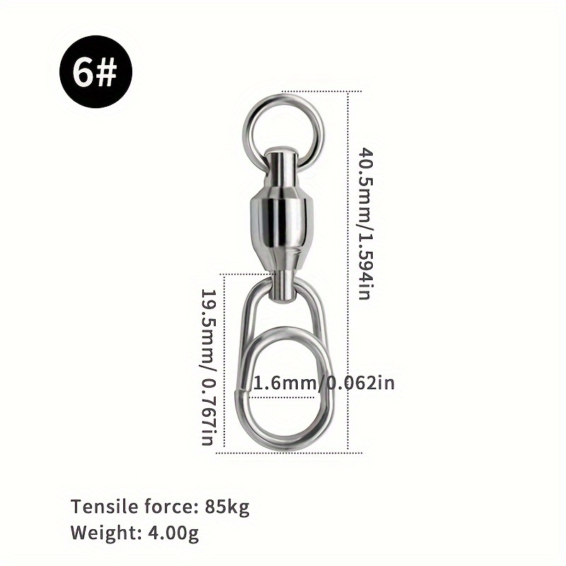Durable Stainless Steel Fishing Swivels Snaps Rolling - Temu Canada