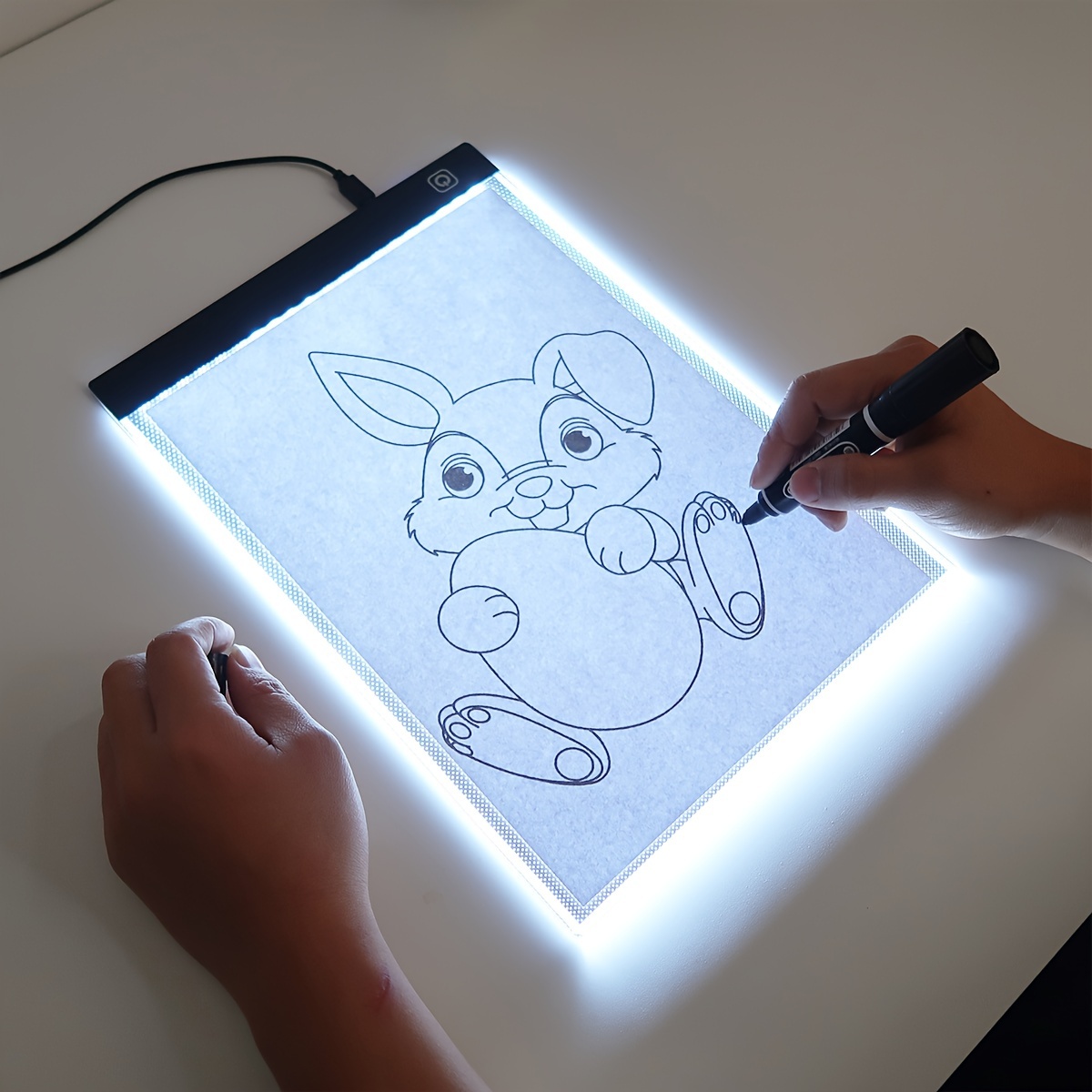 LED Electronic Whiteboard A4 light Pad Drawing Tablet Tracing Pad Sketch  Book Blank Canvas for Painting Watercolor Acrylic Paint