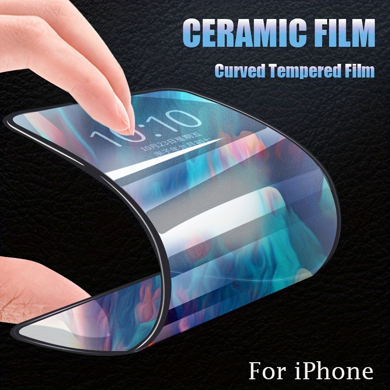 

3pcs Ceramic Fiber Protetive Glass On The For Iphone 14 13 12 11 Pro Xs Max Mini Xr X Tempered Screen Protector Film 14 Plus