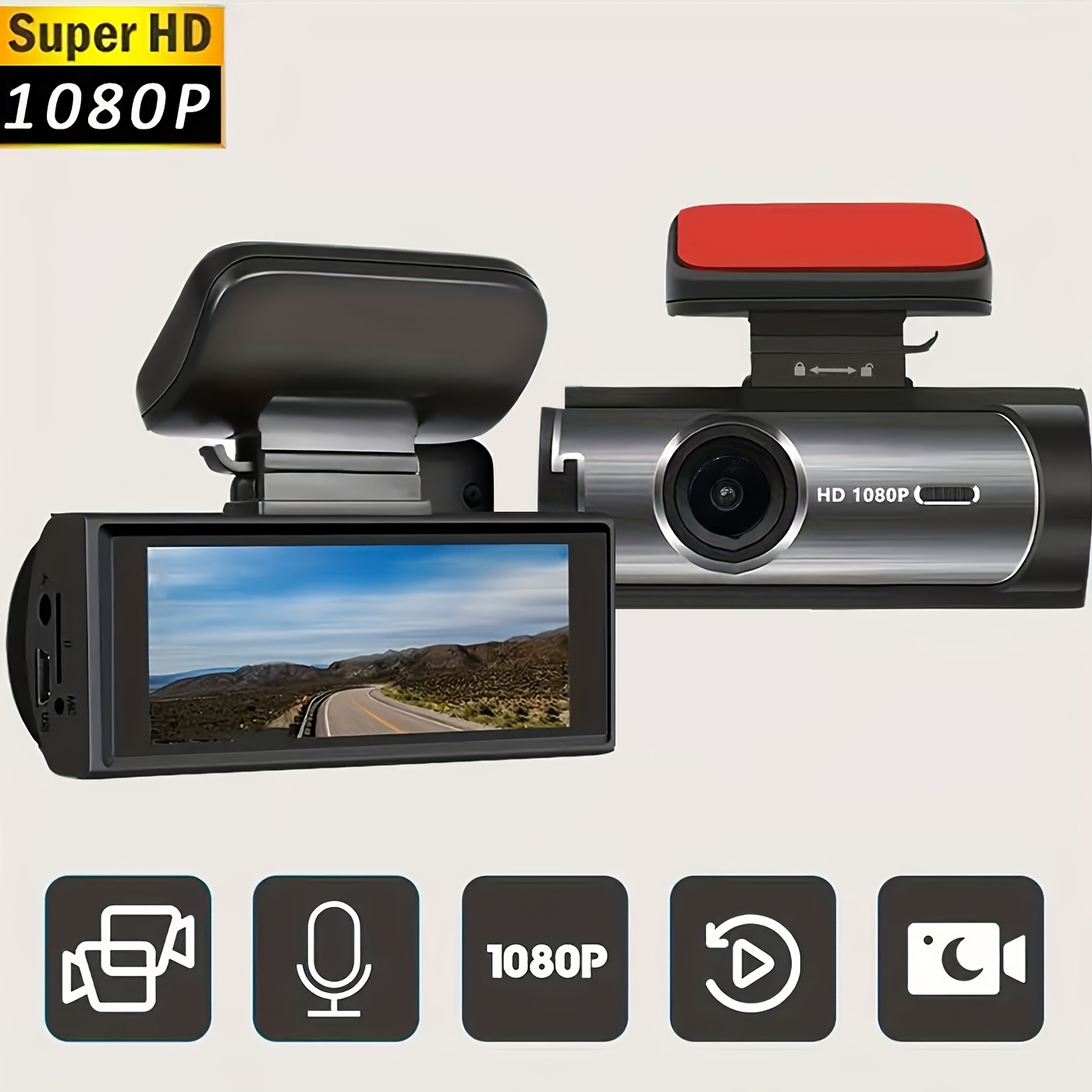 Double Caméra de Tableau de Bord pour Voiture 1080 – Grandado