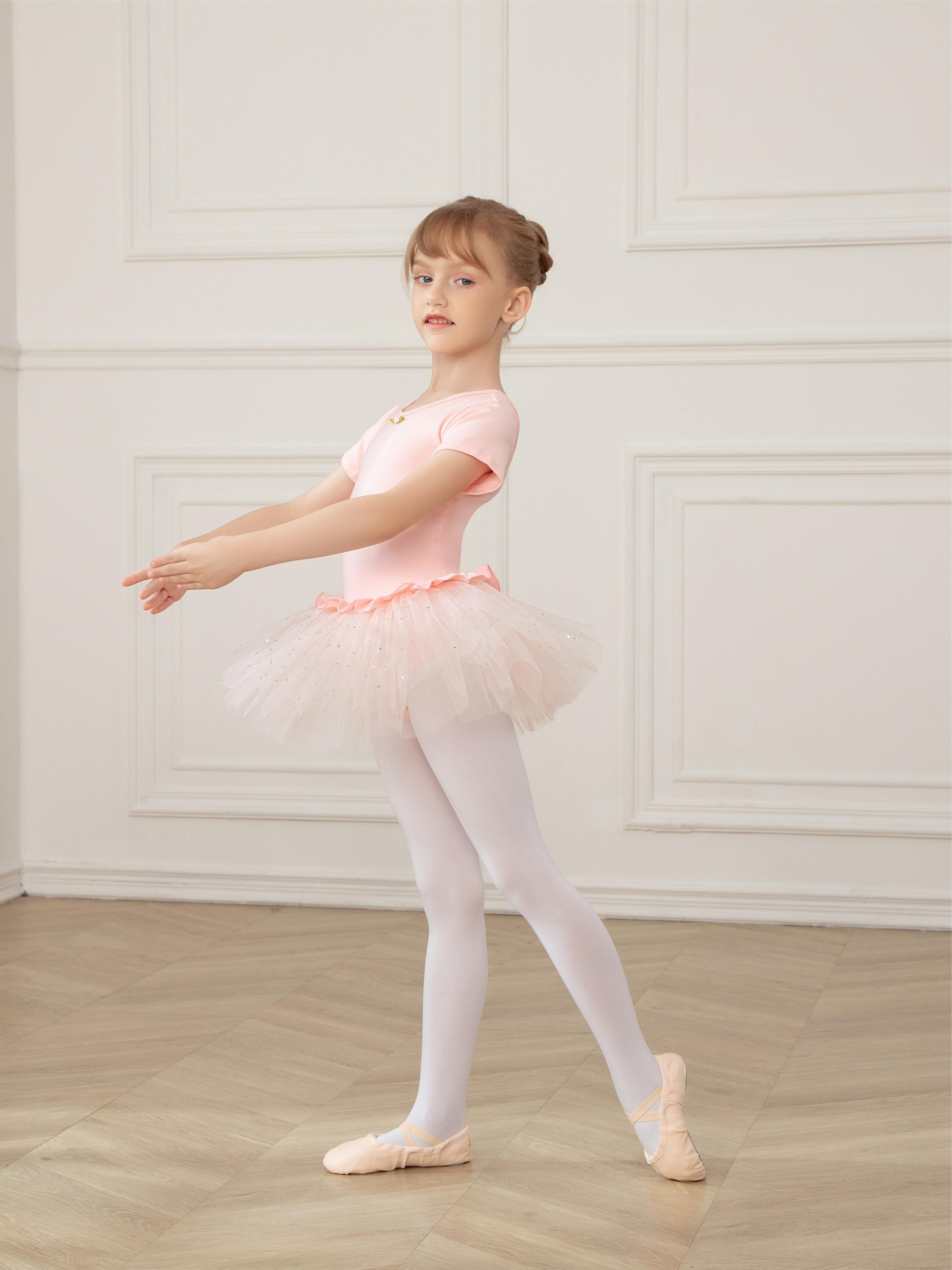 Vestido Ballet Malla Tul Algodón Niñas Leotardos Práctica - Temu