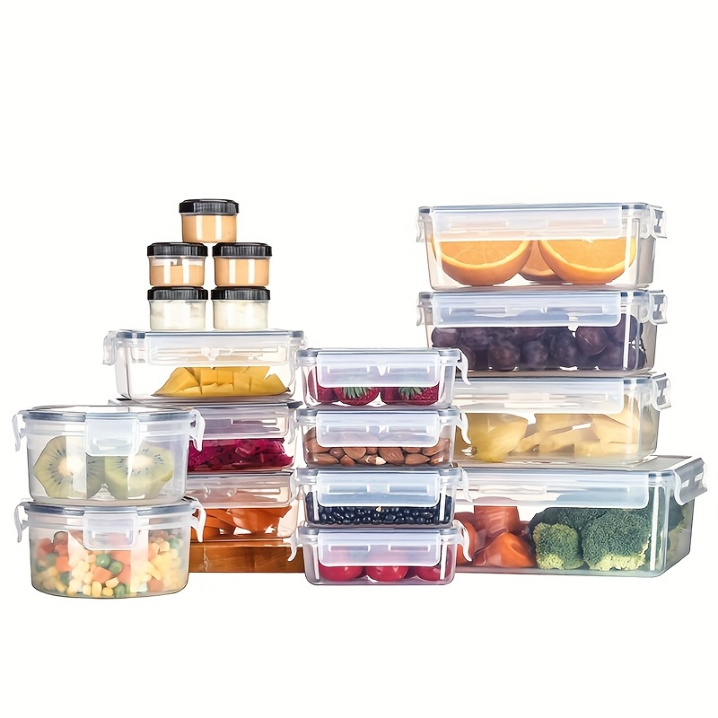 Food Storage Containers With Airtight Lids (18 Stackable - Temu