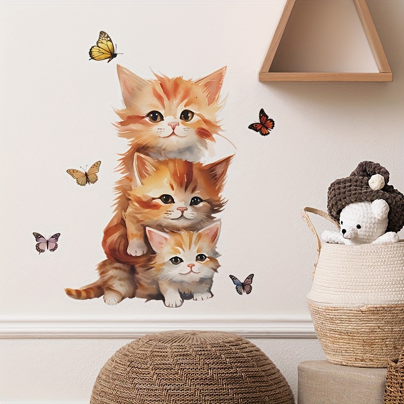 Wall Stickers Cats Kids, Windows Sticker, Cats Decoration