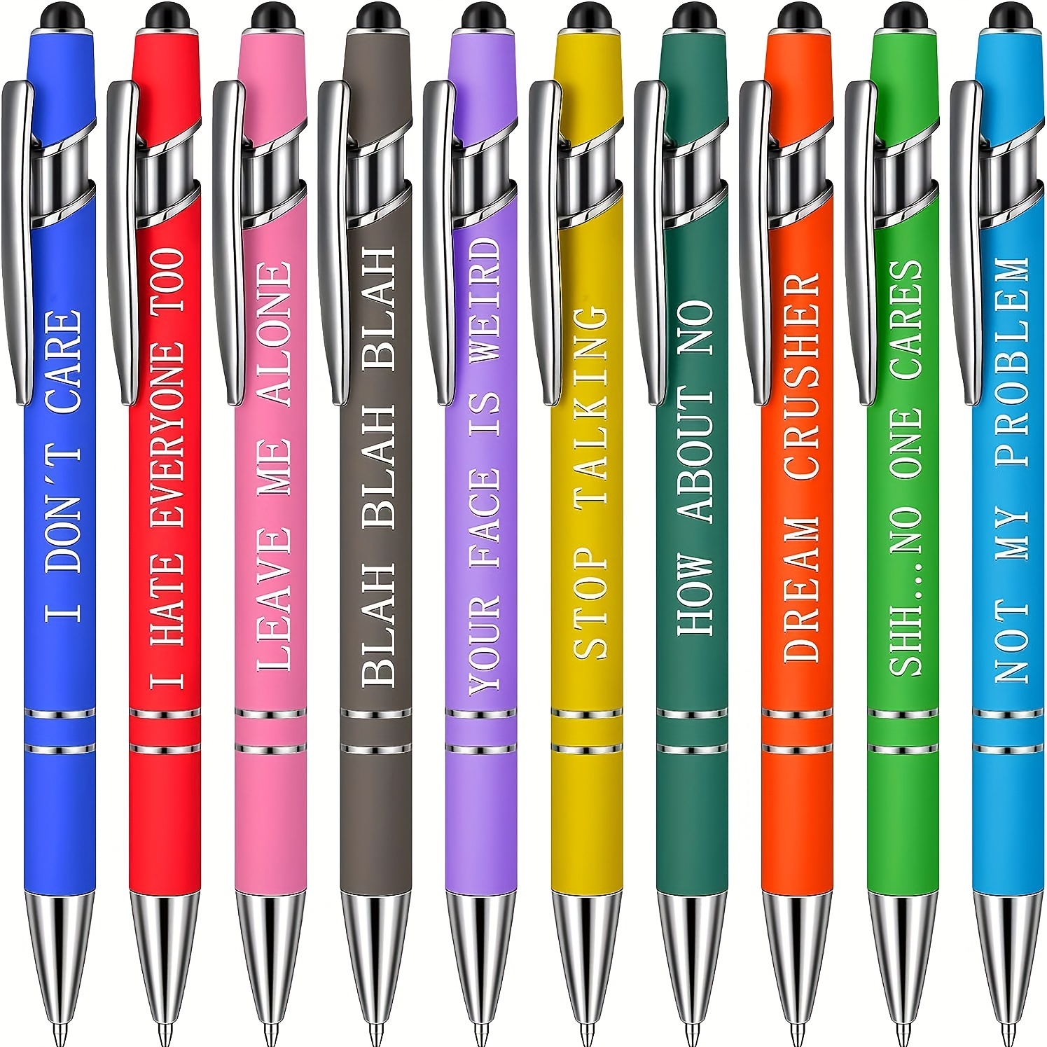 

10pcs Ballpoint Pen Office Inspirational Quotes Handwriting Pen Encouragement Scripture, Black Ink