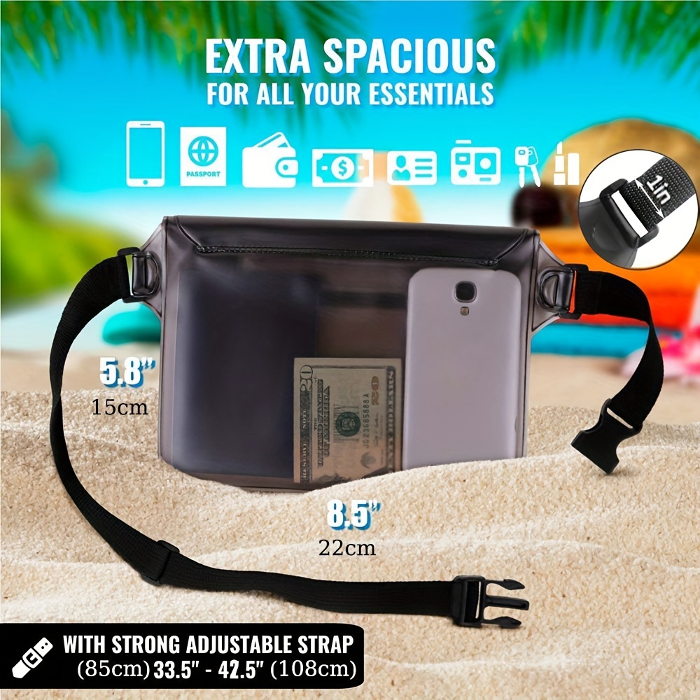 Waterproof Touch Screen Phone Pouch Adjustable Waist Strap - Temu