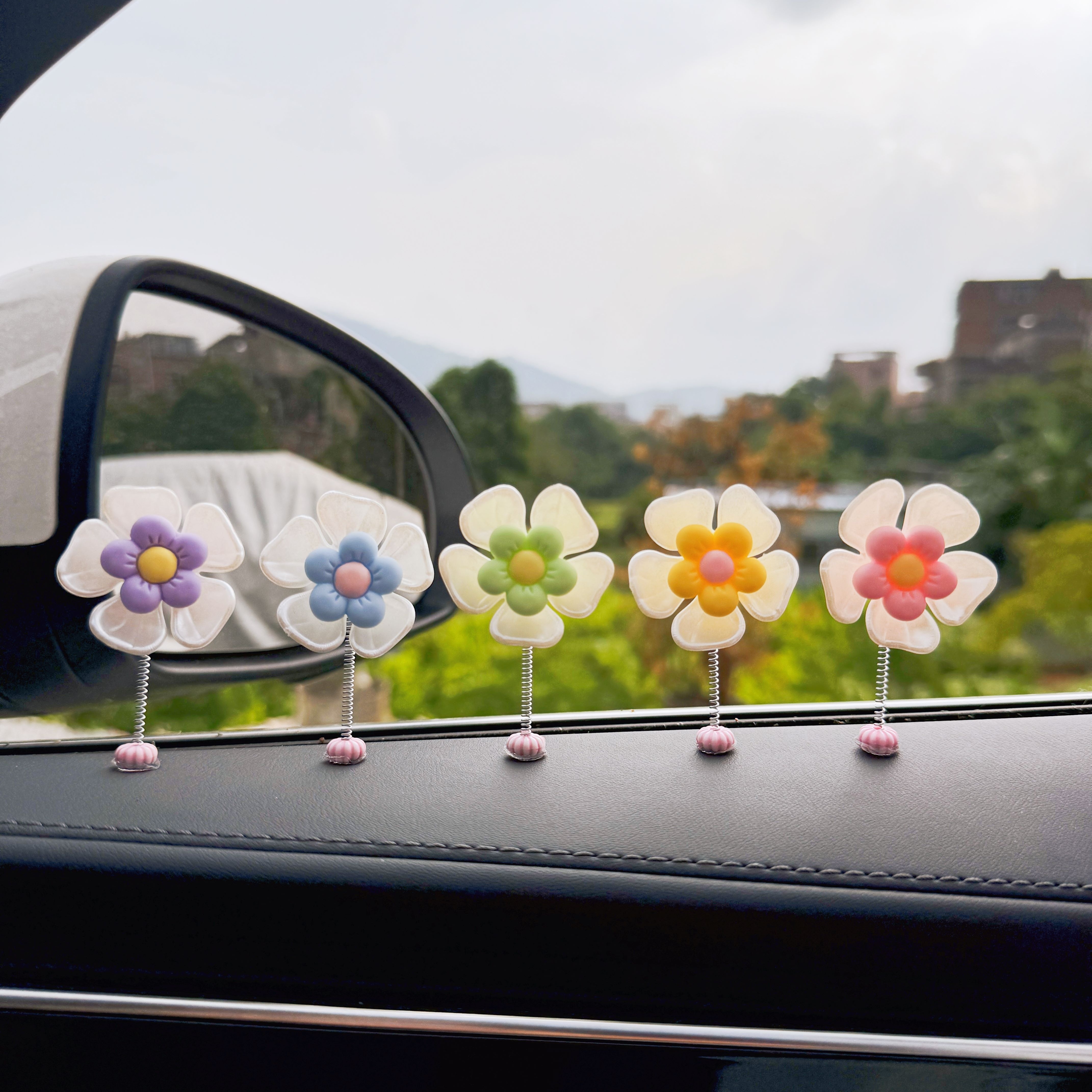 5pcs Sacudiendo Flores Decoración Tablero Coche Decoración - Temu Mexico