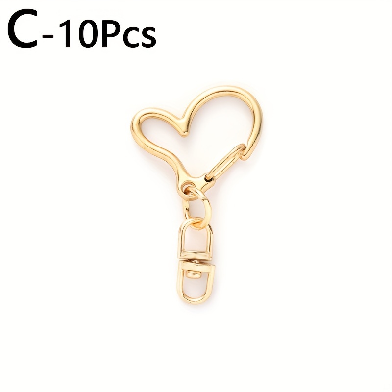 Heart Shaped Keychain Lobster Clasp Snap Hook Jewelry - Temu