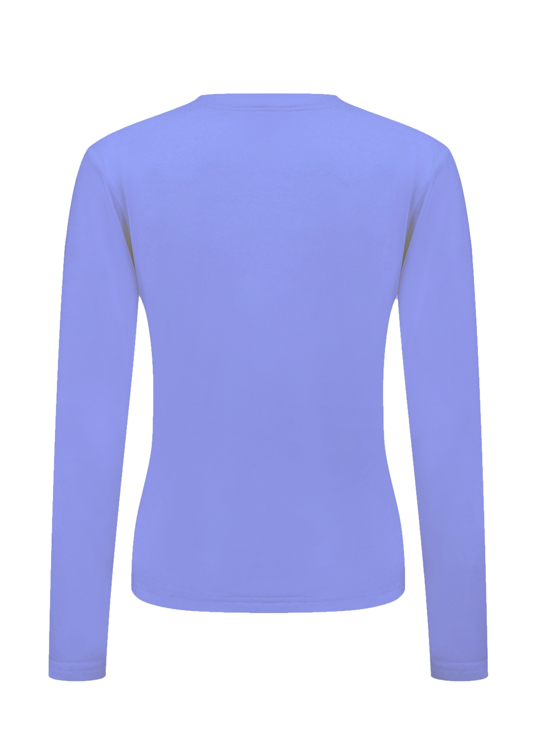 Women's Solid Color Thermal Long Sleeve Sports Top High - Temu Canada