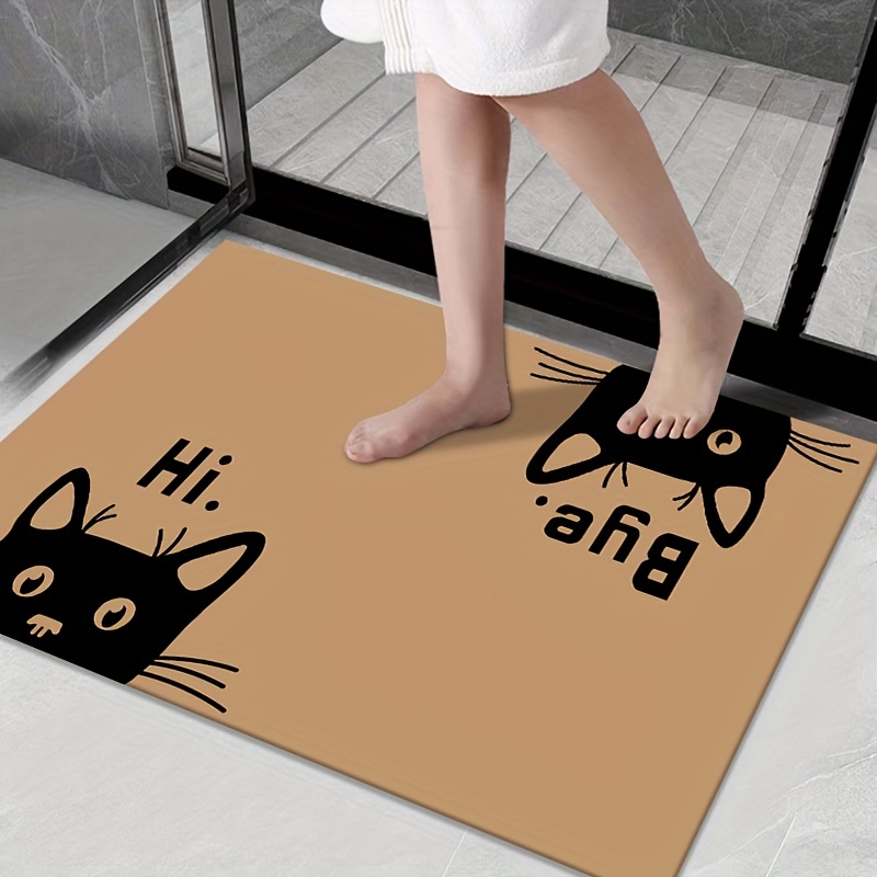 Super Absorbent Floor Mat For Bathroom Non Slip Diatomaceous - Temu