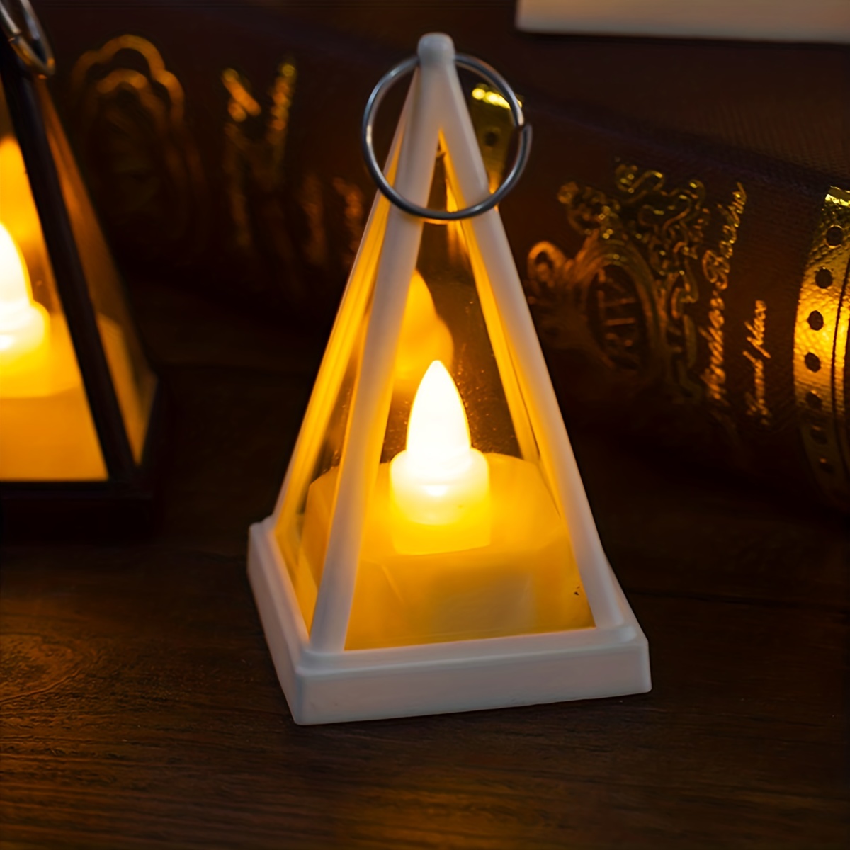 Led Pyramid Small Lantern, Hanging Night Light, Decorative