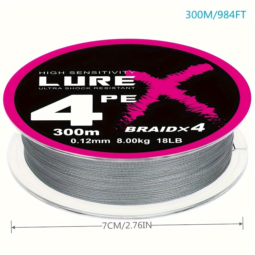 109yds 4 Strands Braided Fishing Line Wear resistant Strong - Temu