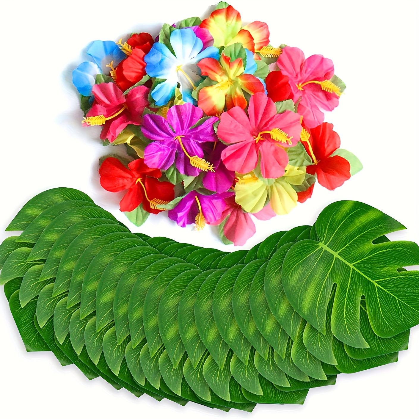 Paquete 6 Collares Hawaianos Lei Flores Tropicales Fiesta En - Temu Chile