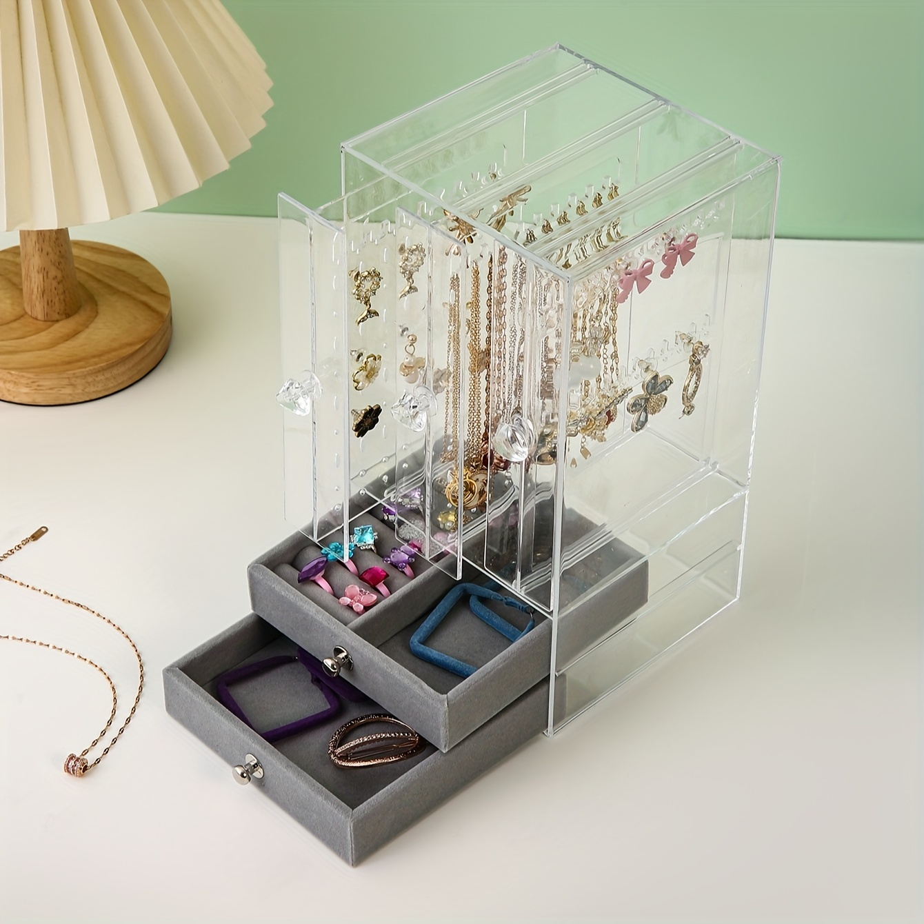 Multi grid Jewelry Storage Box Jewelry Box For Women - Temu