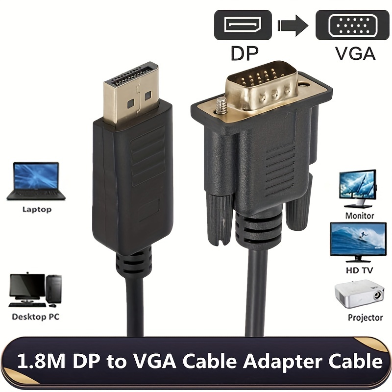 Cable Adaptador VGA HD A VGA De 1 5 M / 1 8 M Cable De - Temu
