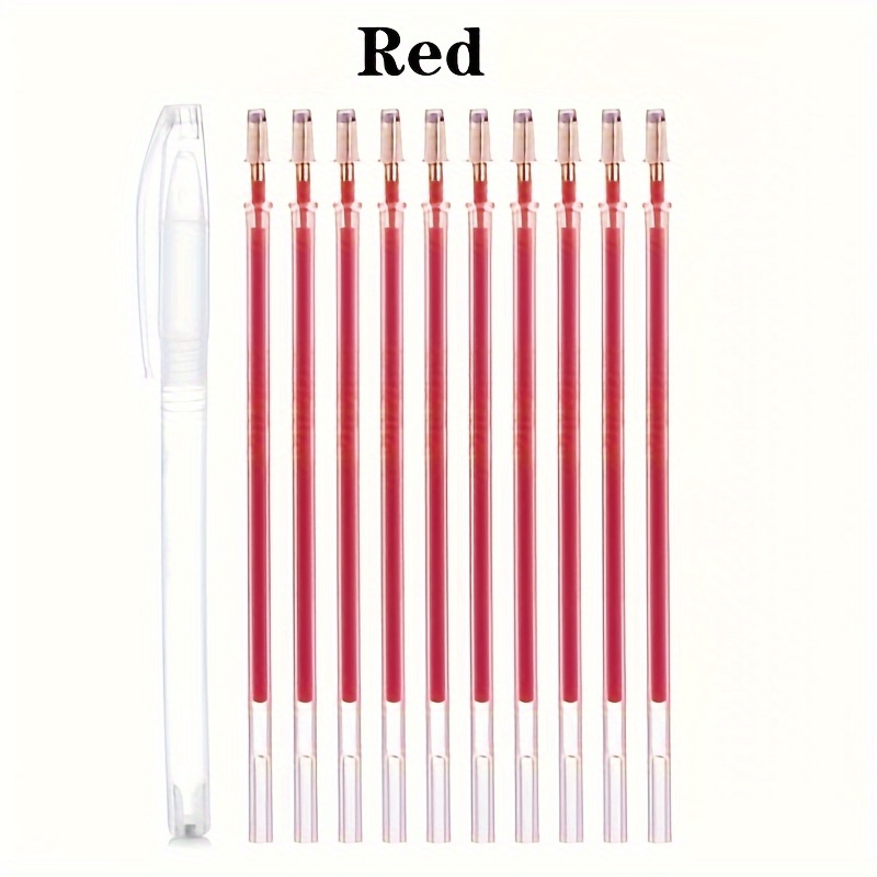 FLRHSJX 10Pcs Heat Erasable Fabric Pens Temperature Disappearing Ink Fabric  Marker Pen for Dressmaking Embroidery Sewing Tools