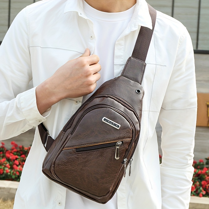 Casual Sports Chest Bag Men's Chest Front Crossbody Bag Fashion Men's  Backpack New Small Men's Shoulder Travel Bag - Temu