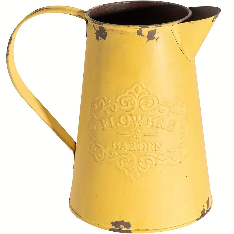 Image of Flower Vase Vintage Jug Pitcher Shabby Chic Decor Rustic Farmhouse Kitchen Decor For Home