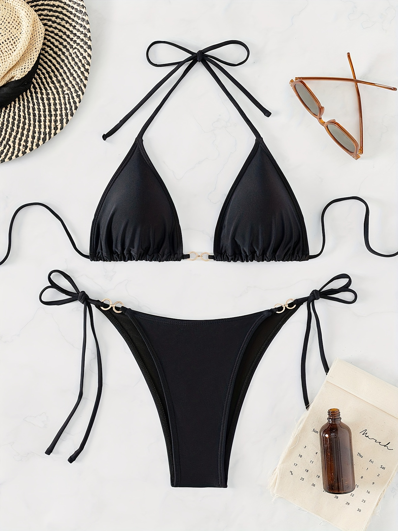 Black Triangle Back Thong   - Intimates and Swimwear Online!