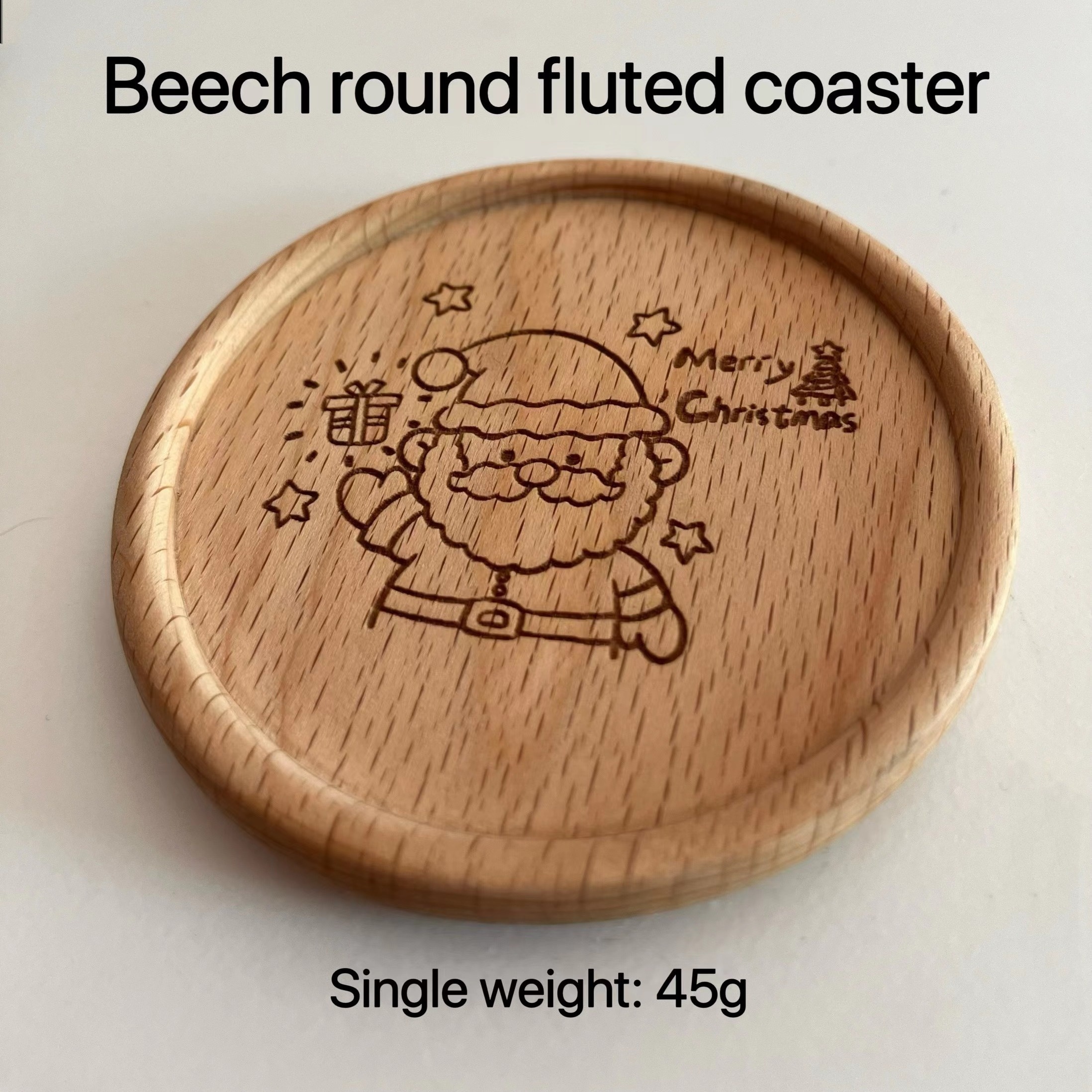 30 Pieces Unfinished Wood Coasters, 4 Inch Round Blank Wooden Coasters for  Crafts with Non-Slip Silicon Dots for DIY Stained Painting Wood Engraving