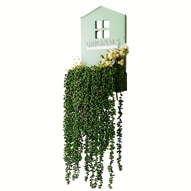 Briful Fake Hanging Plants String of Pearls Plant Hanging Succulents Plants Artificial Realistic Small Faux Plants in Pots for Home Bedroom Living