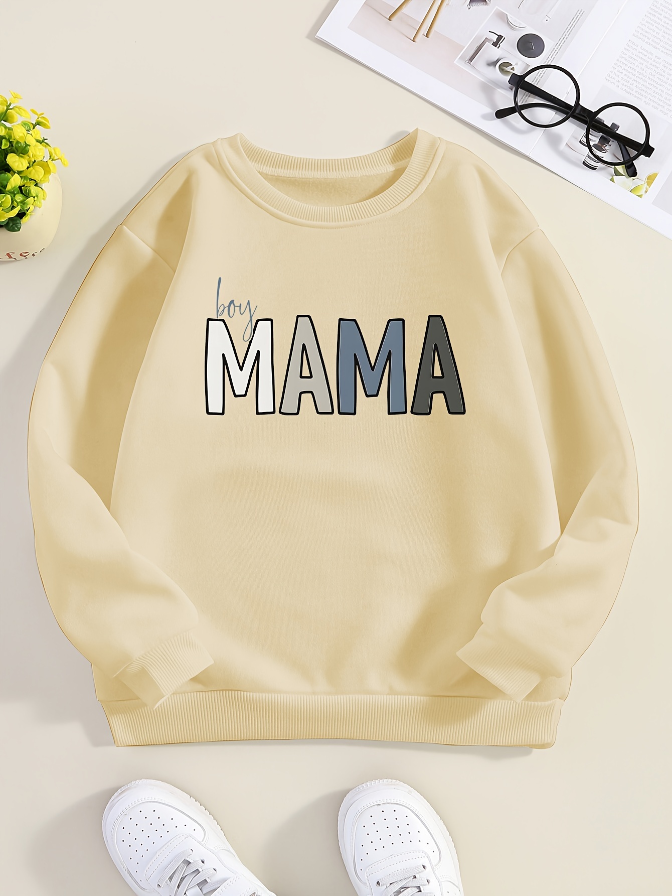 Mama Sweatshirt For Women Crewneck Mom Life Pullover Shirts