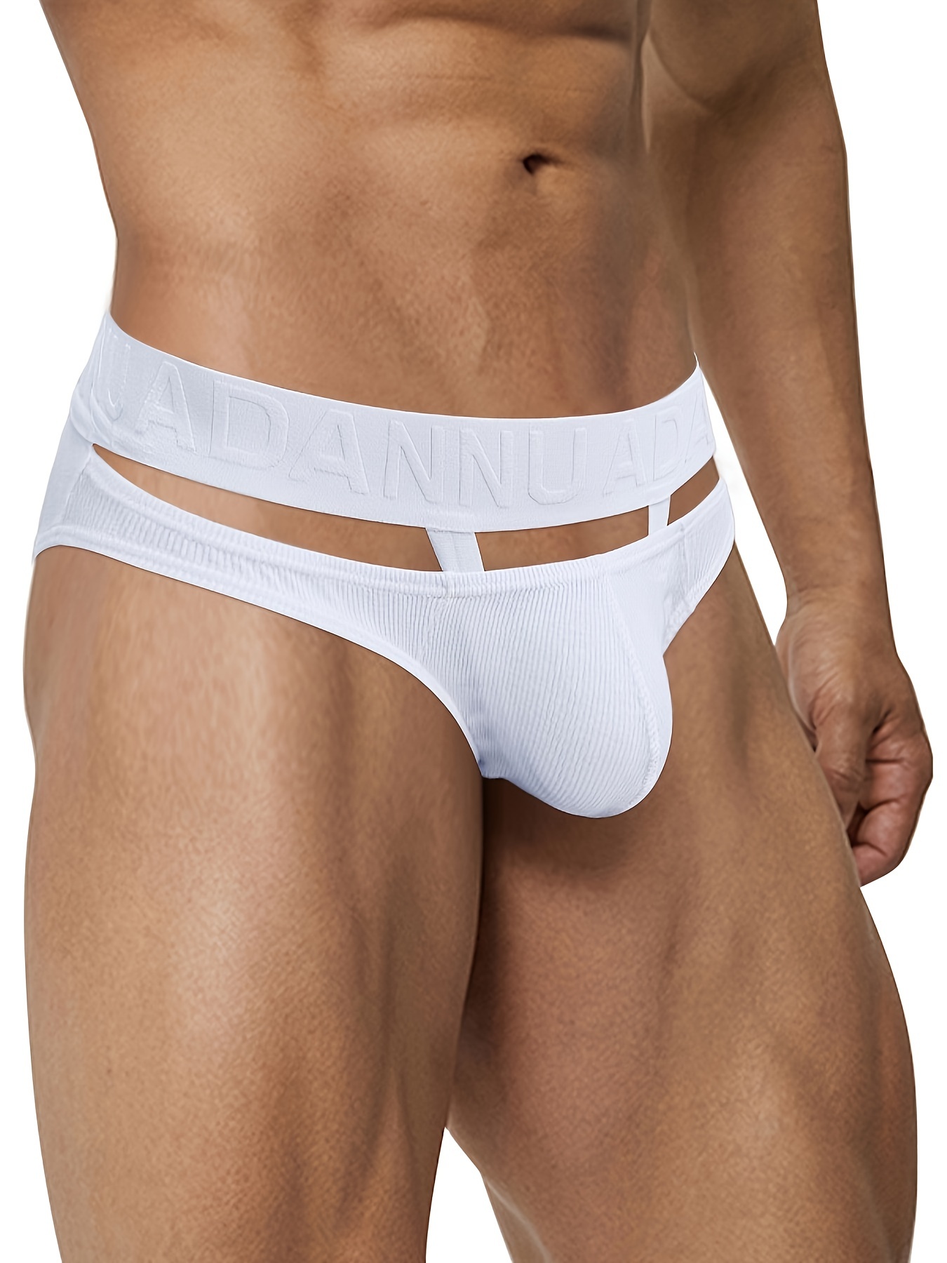 Asian Size Men's Cotton Briefs U convex Pockets Solid Color - Temu