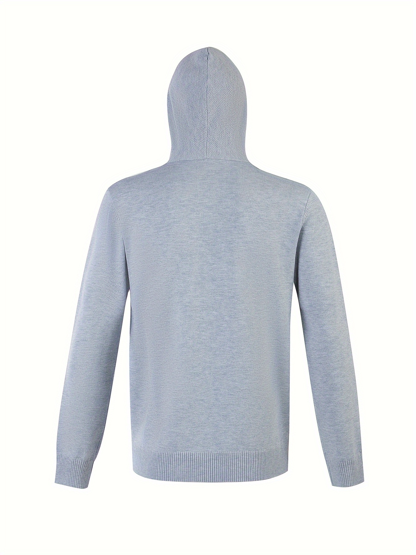 Knit sweater hoodie discount mens