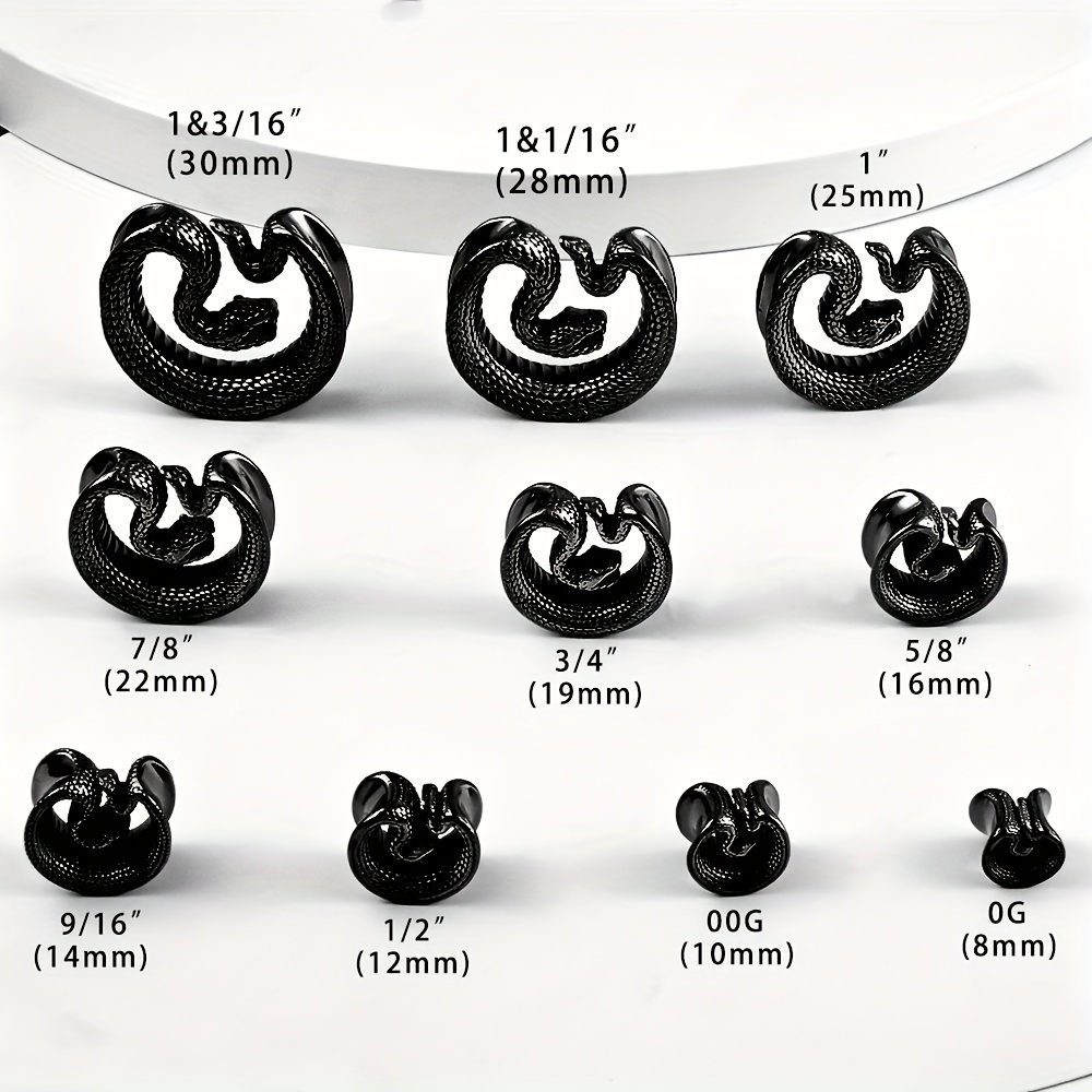 Snake Shaped Saddle Ear Expanders for Body Piercing