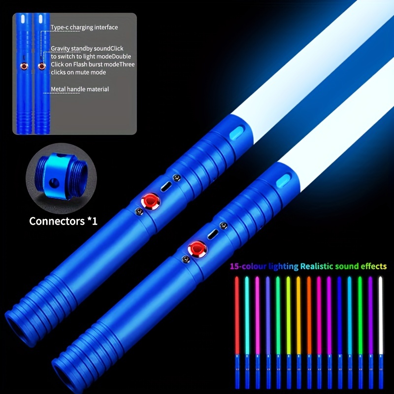 Sabre Lumineux 2 En 1 Épée Pour Enfants Épées Laser Double - Temu