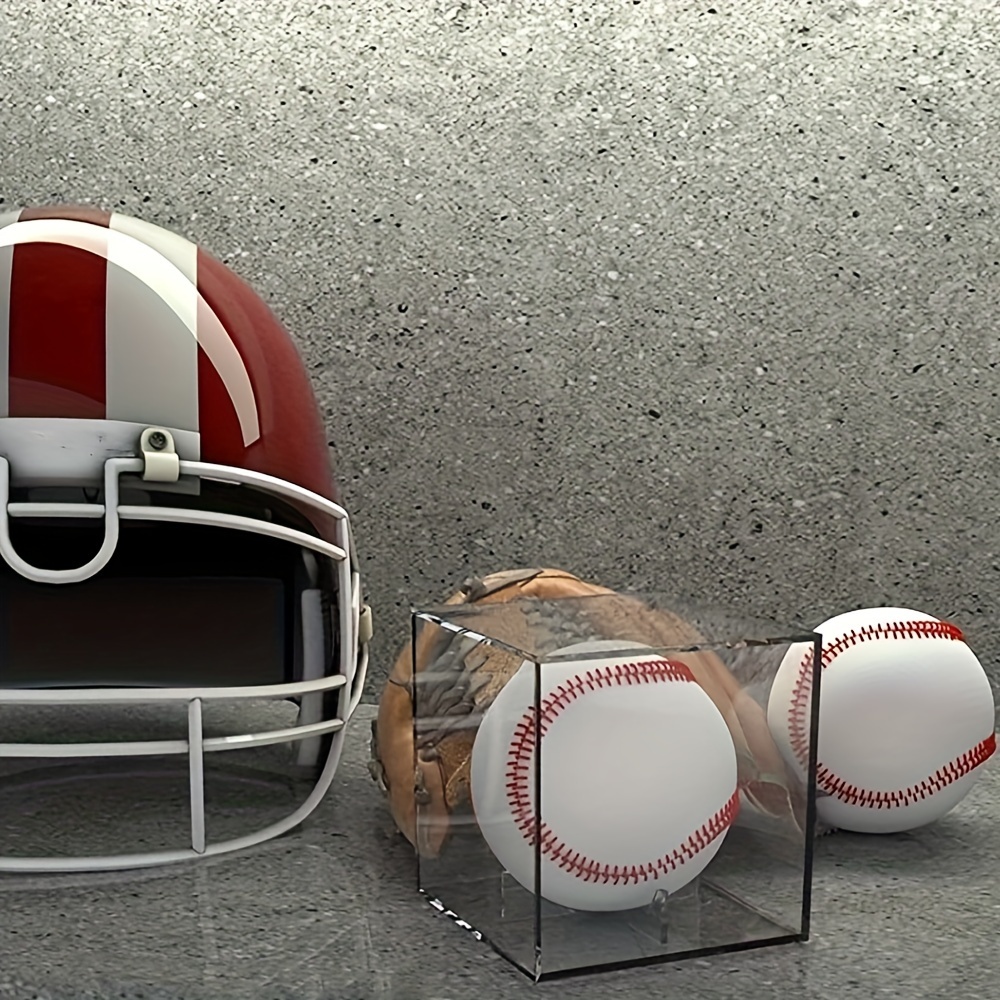 Uv Protected Baseball Display Case Clear Acrylic Box Temu