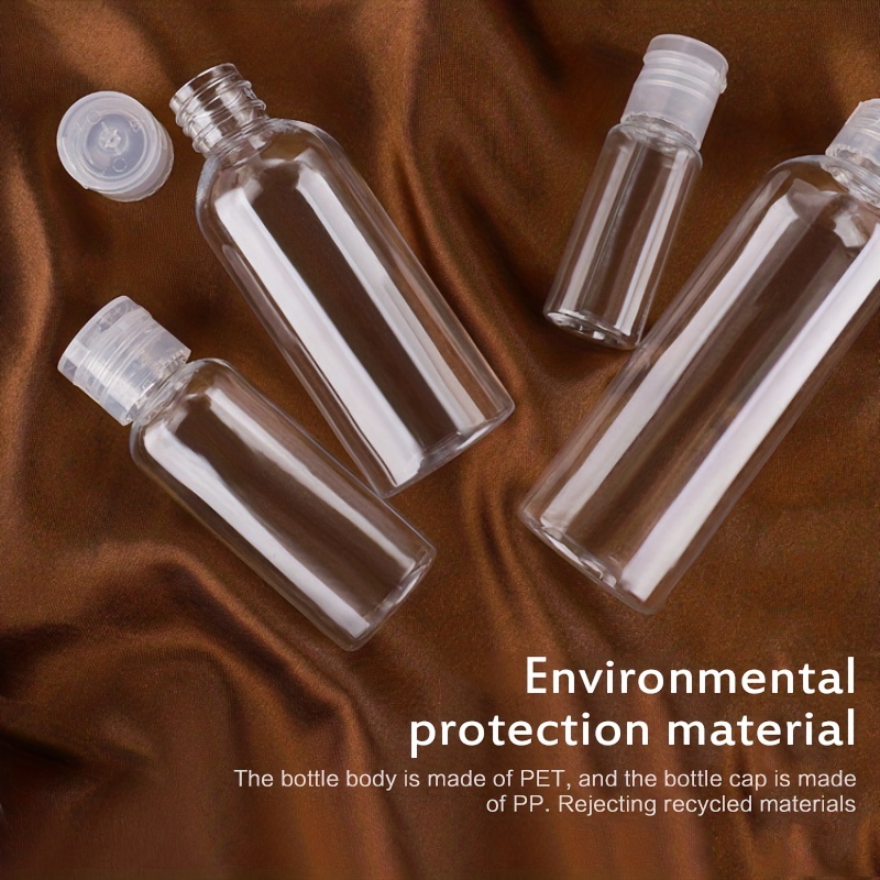 Botellas de viaje de plástico, 100 ml / 3.4 oz Recipientes vacíos para  botellas pequeñas para artículos de tocador con tapa abatible (paquete de  6) Vhermosa Termos e Hidratación