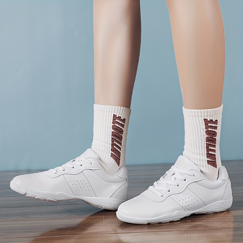 Zapatos De Baile De Porristas Atléticos Blancos Para Mujer, Zapatillas  Deportivas Ligeras Y Transpirables Para Jóvenes