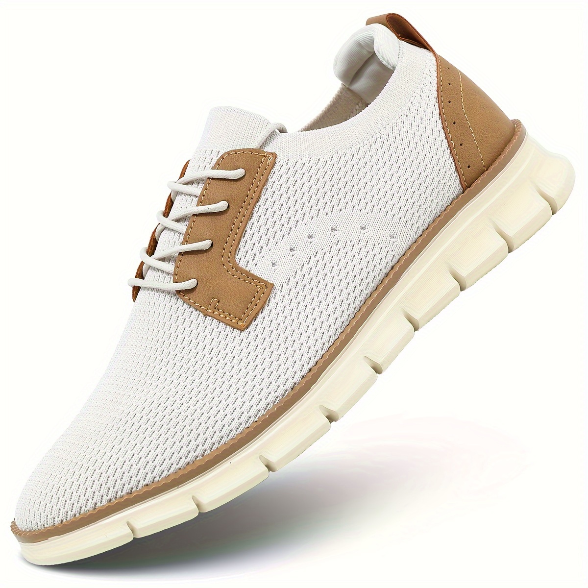 Men’s Casual Sneakers Breathable Shoes Cream