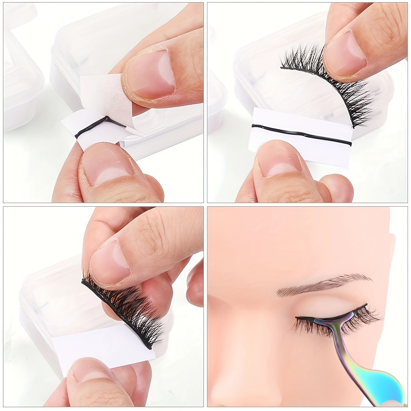 Self adhesive Eyelash Jelly Strips Reusable Glue free - Temu