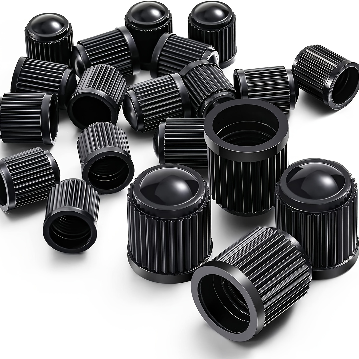 Tire Valve Caps Black Universal Stem Covers For Cars SUVs Bike And Bicycle Trucks Motorcycles