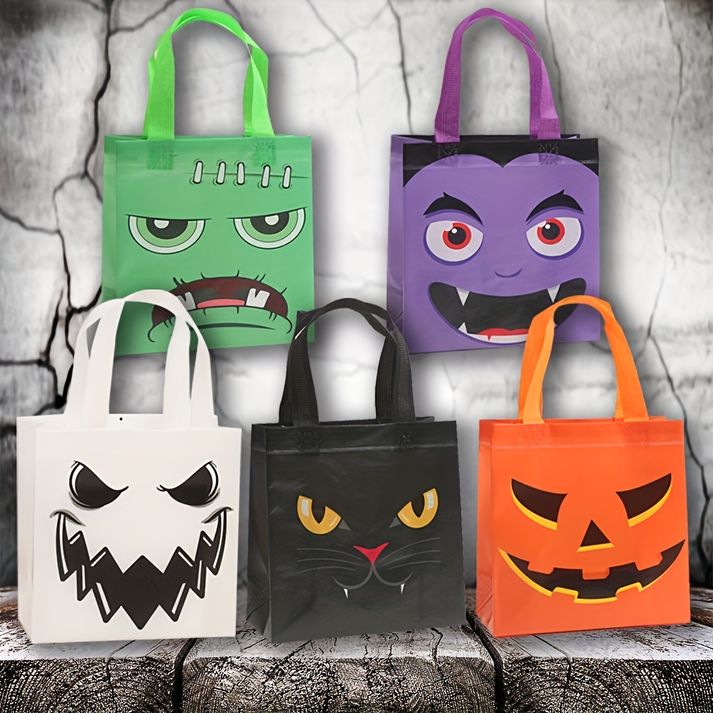 Trick or Treat Smell My Feet Halloween Party Canvas Tote Bag Cute Cartoon  Handbag Print Large Capacity Reusable Gift Bag - AliExpress