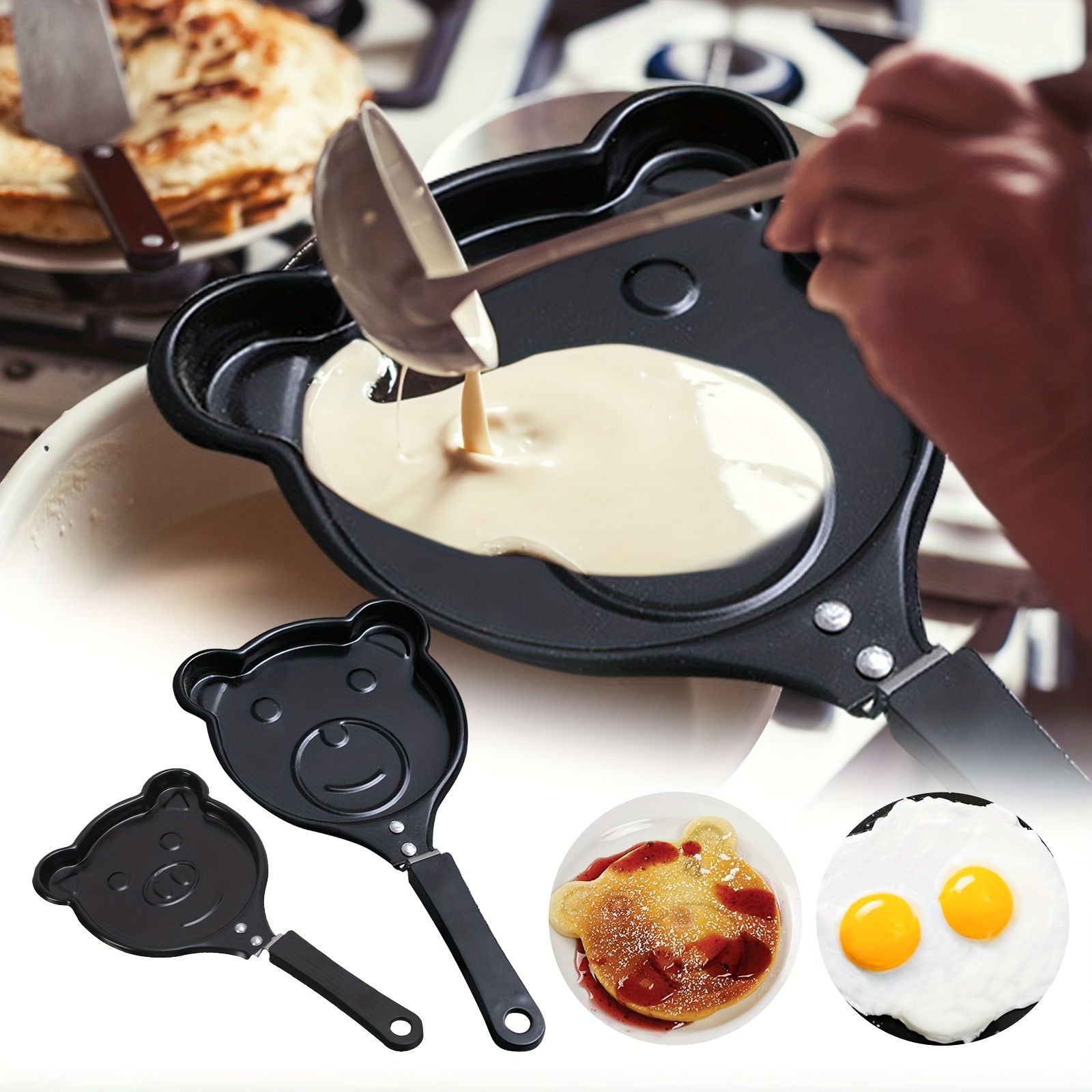 1pc Creative Cartoon Mini Egg Frying Pan, Animal Shaped Skillet