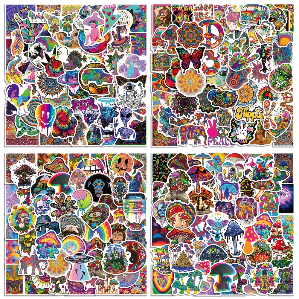 Trippy Frog Stickers 50PCS,Trippy Accessories Stickers,Cartoon Vinyl  Waterproof Stickers for Laptop,Guitar,Skateboard,Luggage,HydroFlasks, Gift  for