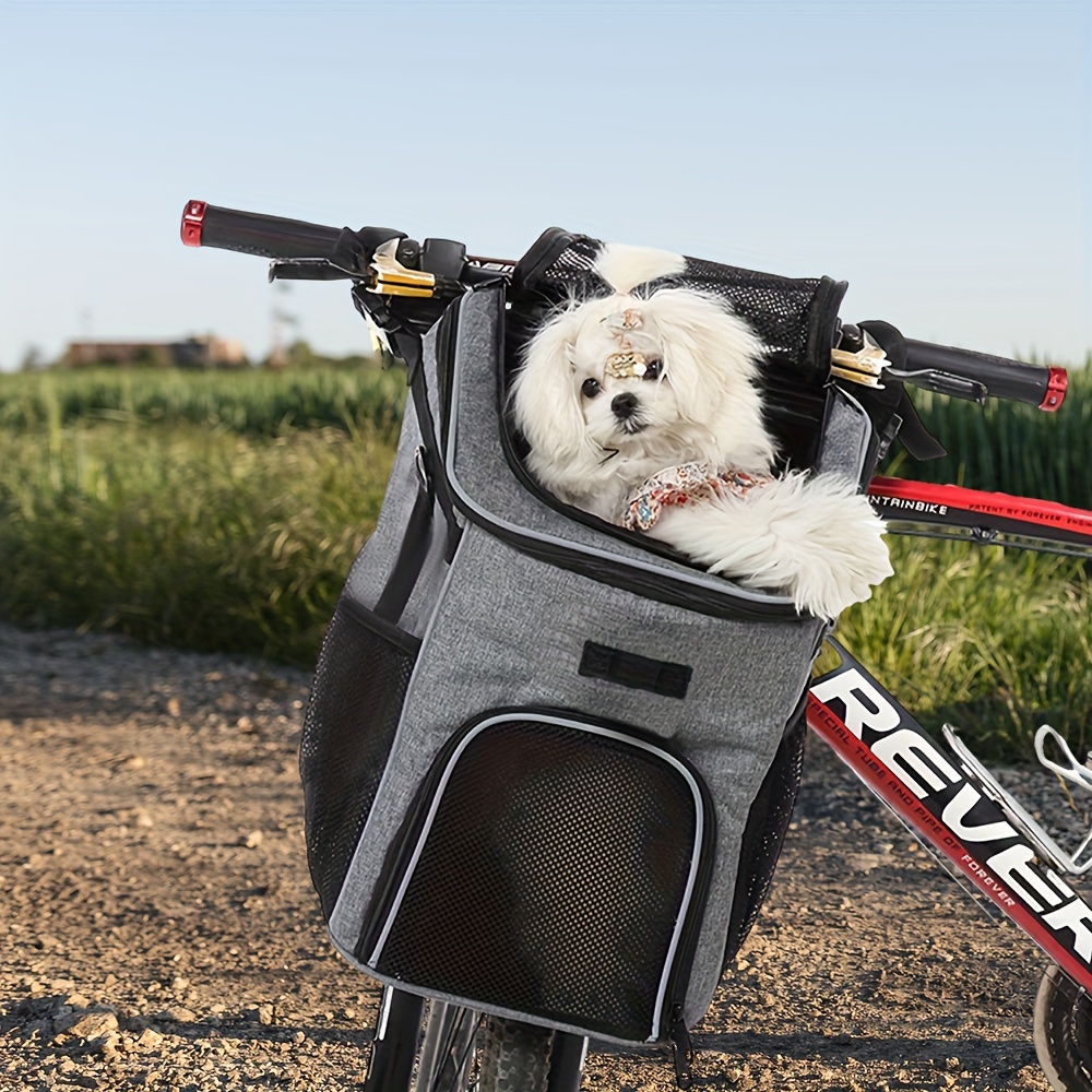 Portador Mascotas Bolsa Cesta Bicicleta Bolsa Transporte - Temu