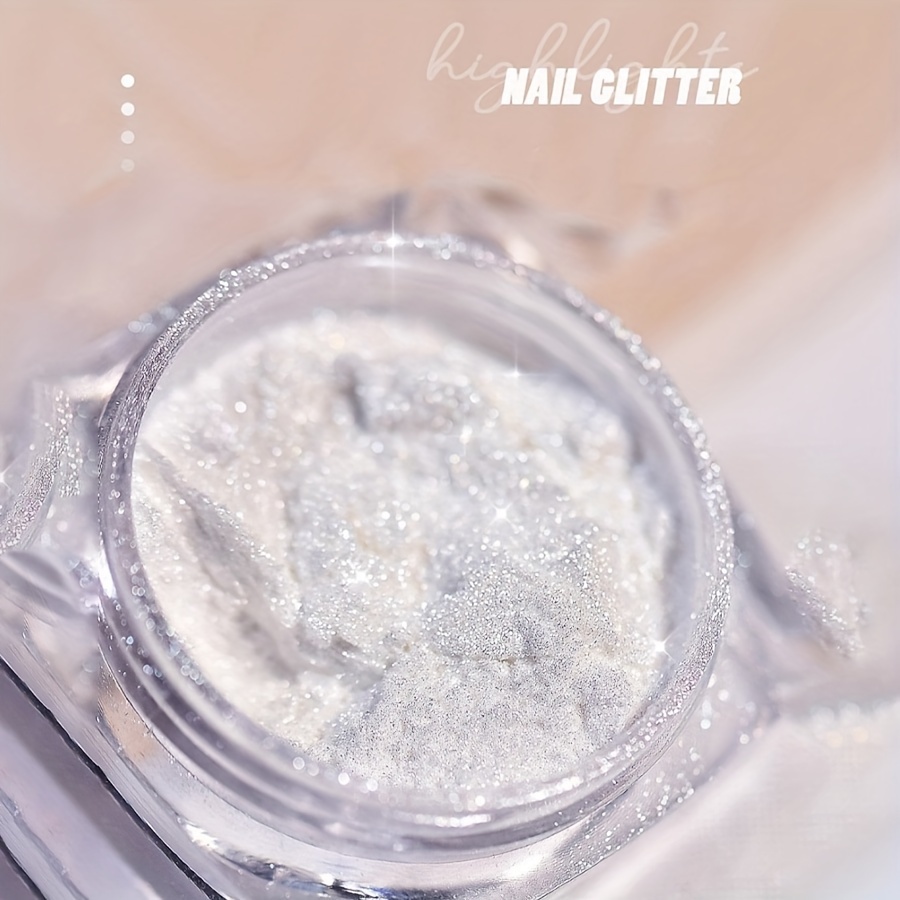 Pearl Nail Powder, Pearlescent White Nail Powder Pigment, High Gloss  Glitter Nail Art, Holographic Ice Aurora Dust Nail Powder, White Chrome Nail  for Home DIY… (E) - Yahoo Shopping
