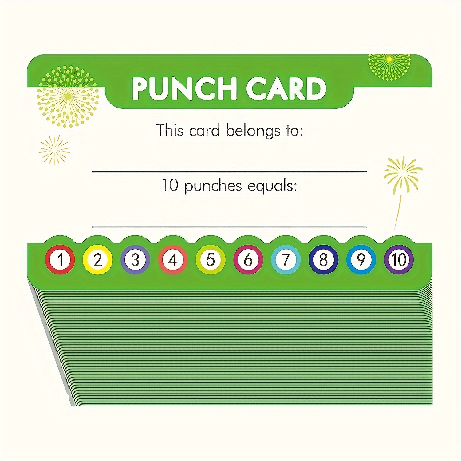 50pcs/pack Punch Cards, Suitable For Classroom, Behavior Reward Punch  Cards, Incentive Punch Cards, Member Point Cards Marketing Activity Number  Cards