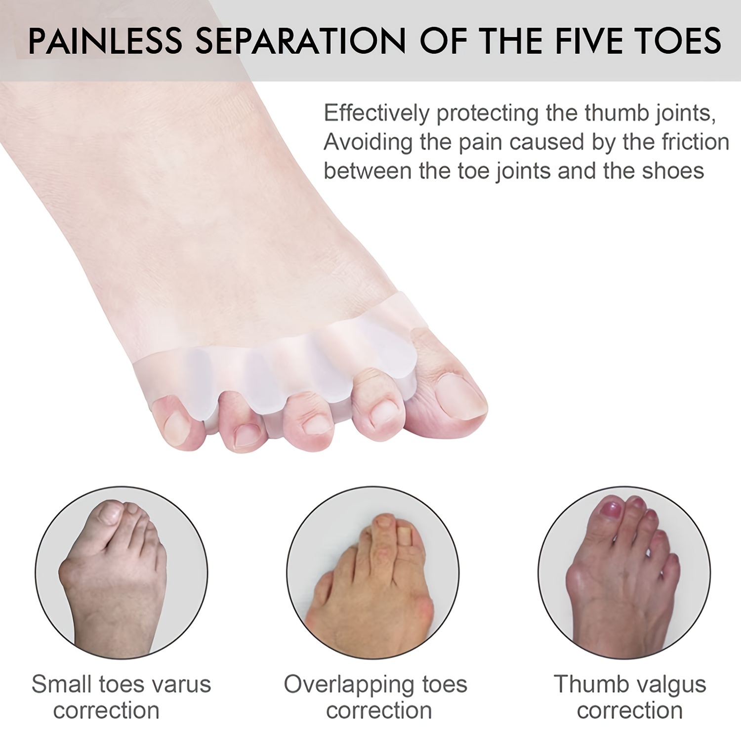 Toe Separators Bunion Corrector Women Men Toe Spacers - Temu United Kingdom