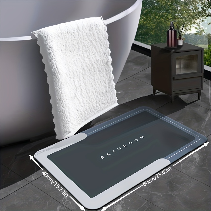 Bathroom Water Absorbent Rug Set Rubber Door Mats Diatom Mud Floor