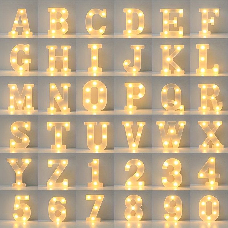 Decorazione per matrimoni, con lettere luminose, numeri luminosi giganti  compleanno, Lampada a LED a forma di lettera, numeri da 0 a 9, lettere  luminose per feste, compleanni, fidanzamenti (Colore : :  Illuminazione