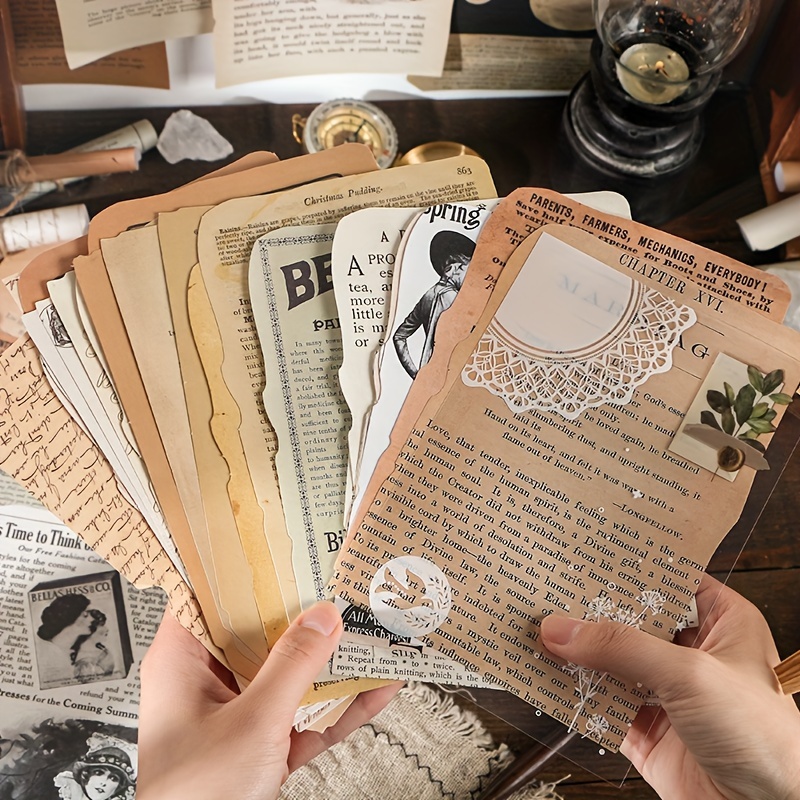 Scrapbook Paper Vintage Scrapbooking Supplies Magic Dark - Temu