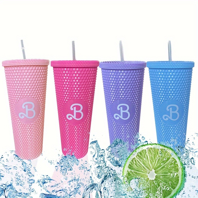 Studded Tumbler Cold Cup With Lid And Straw Reusable Bpa - Temu