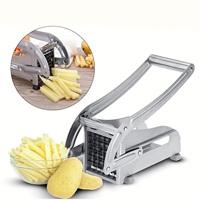 1pc Stainless Steel Hand Crank Potato Slicer, Multifunctional