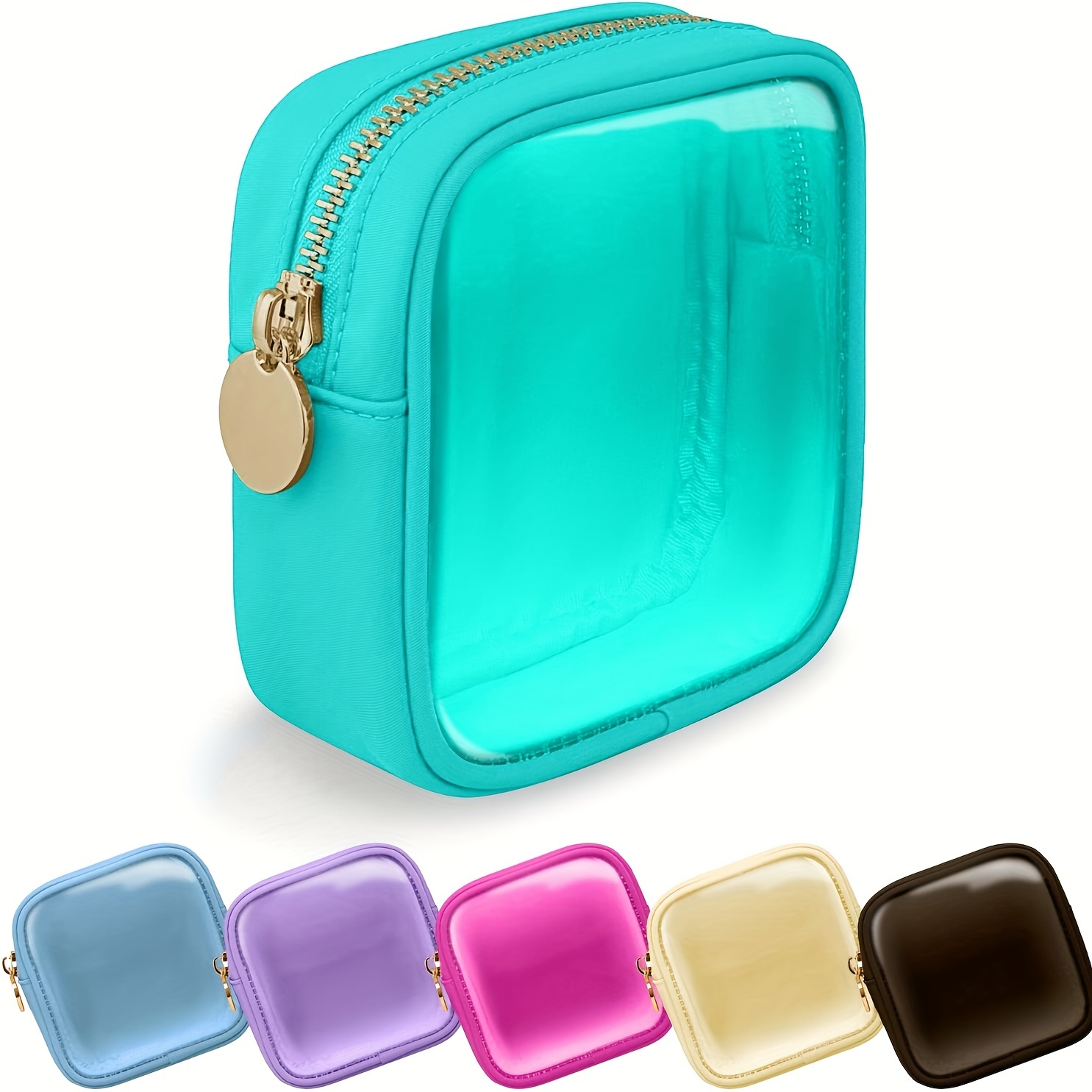 Bolsas de maquillaje transparentes, juego de neceser transparente, bolsa de  equipaje de viaje portátil, Negro - 6 unidades.